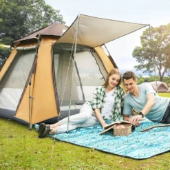 Hewolf Auto 3-4 Person Tent - Camel 16 Hewolf Auto 3-4 Person Tent - Camel -Outdoor Gear Shop 10