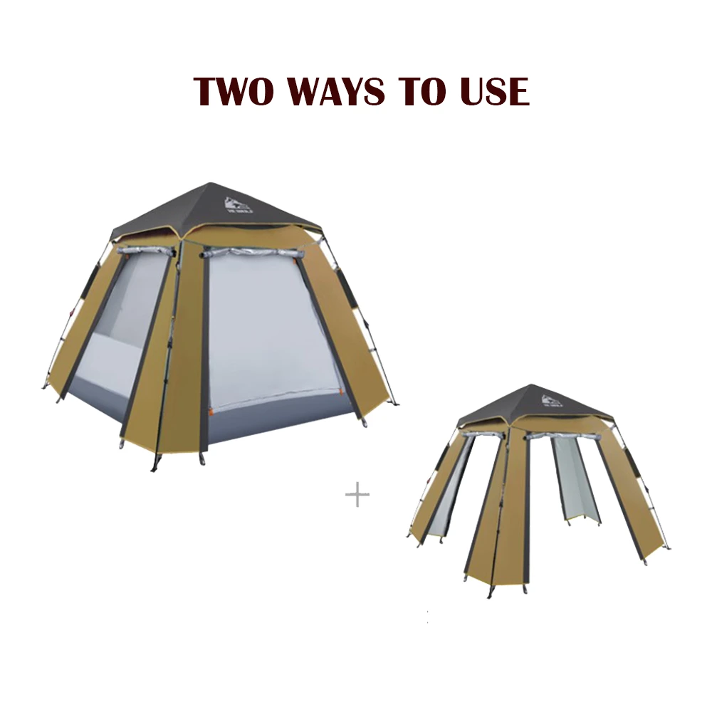 Hewolf Auto 3-4 Person Tent - Camel 4 Hewolf Auto 3-4 Person Tent - Camel - Image 2