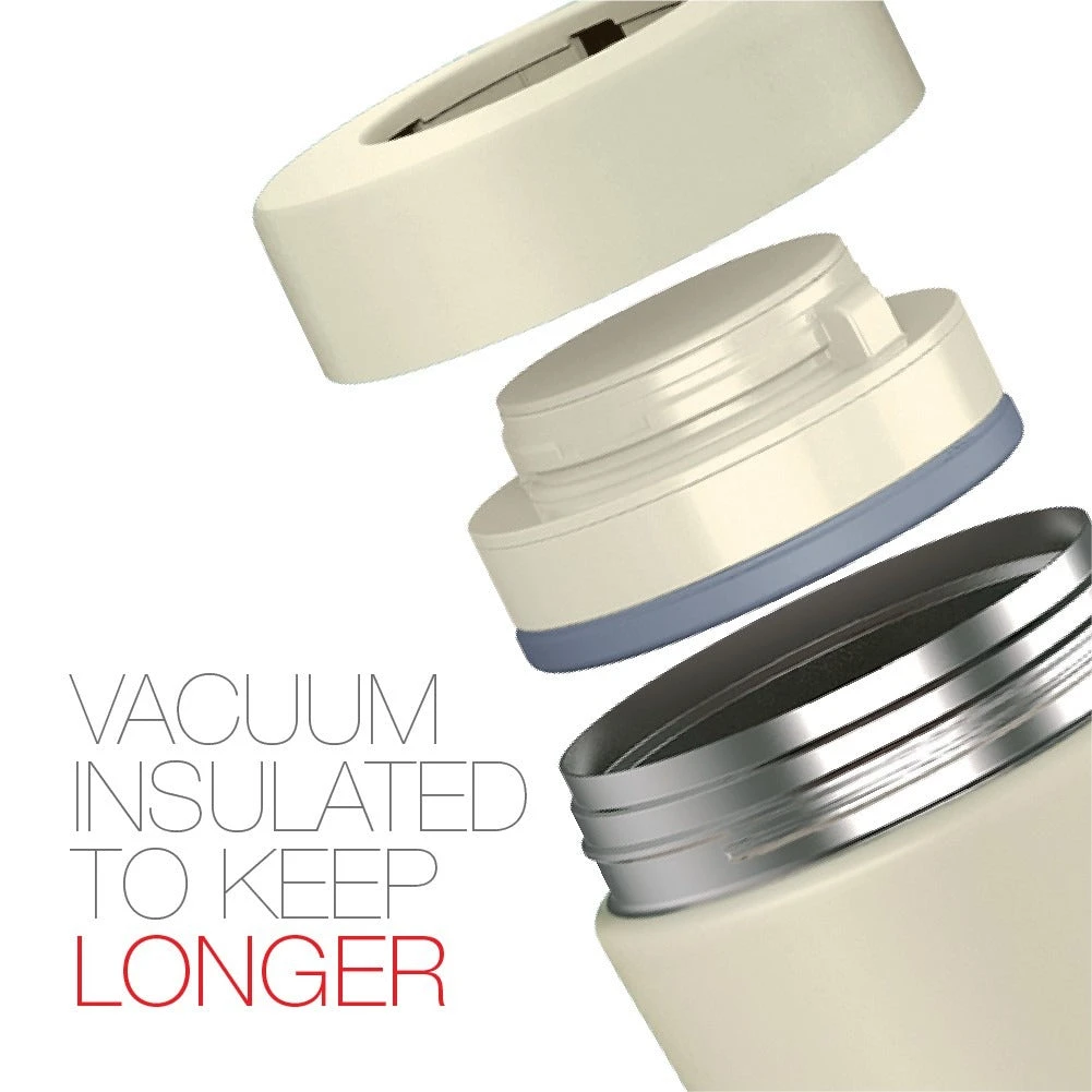 Peacock 0.50L Stylish Food Jar - Khaki 4 Peacock 0.50L Stylish Food Jar - Khaki - Image 2