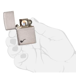 Zippo 200pl Pipe Brushed Chrome - Refillable Windproof Lighter -Outdoor Gear Shop 200pl 1
