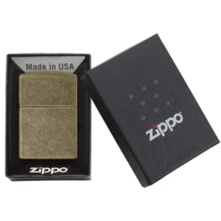 Zippo 201FB Antique Brass - Refillable Windproof Lighter -Outdoor Gear Shop 201FB 2
