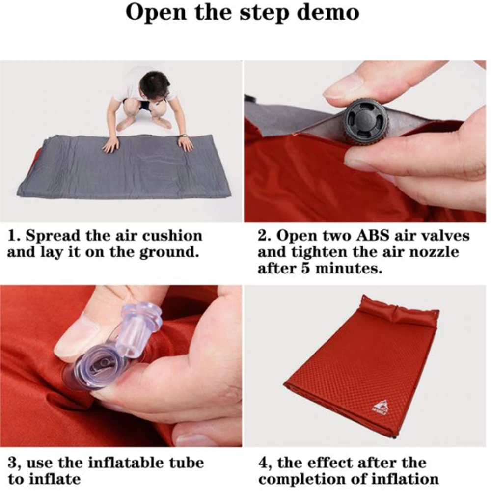 Hewolf Inflatable Mat Orange - Single/Double 8 Hewolf Inflatable Mat Orange - Single/Double - Image 6