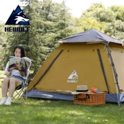 Hewolf Auto 3-4 Person Tent - Camel 19 Hewolf Auto 3-4 Person Tent - Camel -Outdoor Gear Shop 8