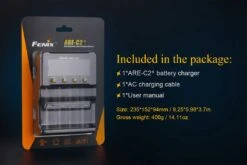 Fenix ARE-C2+ 4-Slot Charger (EURO) -Outdoor Gear Shop ARE C1plus battery charger included 1