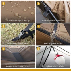 OneTigris Cosmitto Backpacking Tent -Outdoor Gear Shop CE HZP01 CB 05