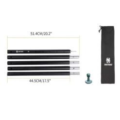 OneTigris Tent Pole Set Black 9 OneTigris Tent Pole Set Black -Outdoor Gear Shop CE ZPG08 BK 04