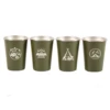 Camp Leader 4 Pcs Stainless Steel Cup - Green -Outdoor Gear Shop CL01 GRN 02