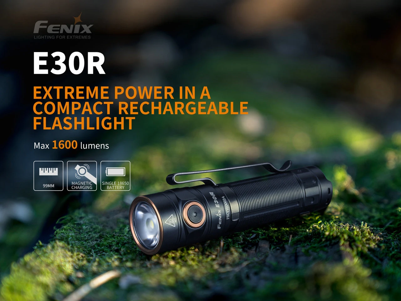 Fenix E30R Luminus SST40 LED Flashlight BLACK 8 Fenix E30R Luminus SST40 LED Flashlight BLACK - Image 6