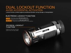 Fenix E16 XP-L Hi Neutral White LED Flashlight BLACK 700 Lumen -Outdoor Gear Shop Fenix E16 Flashlight Lock out