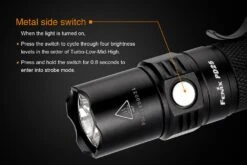 Fenix PD25 XP-L LED Flashlight Black 14 Fenix PD25 XP-L LED Flashlight Black -Outdoor Gear Shop Fenix PD25 Flashlight Side Switch