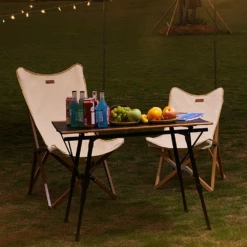 Hewolf Foldable Wooden Chair - Small -Outdoor Gear Shop HW J2058S KHA 04