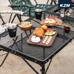 KZM Union Iron Mesh 2 Folding Table -Outdoor Gear Shop K20T3U003 3