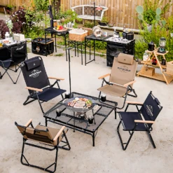 KZM Iron Mesh Fireplace Table II -Outdoor Gear Shop K9T3U012 11