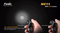 Fenix MC11 Anglelight Black Upgraded Version 155 Lumens -Outdoor Gear Shop MC11 6 96849 02584.1443047020