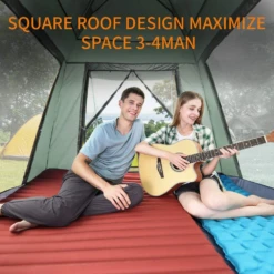 Hewolf Auto 3-4 Person Tent - Green -Outdoor Gear Shop MON 1654 GRN 12