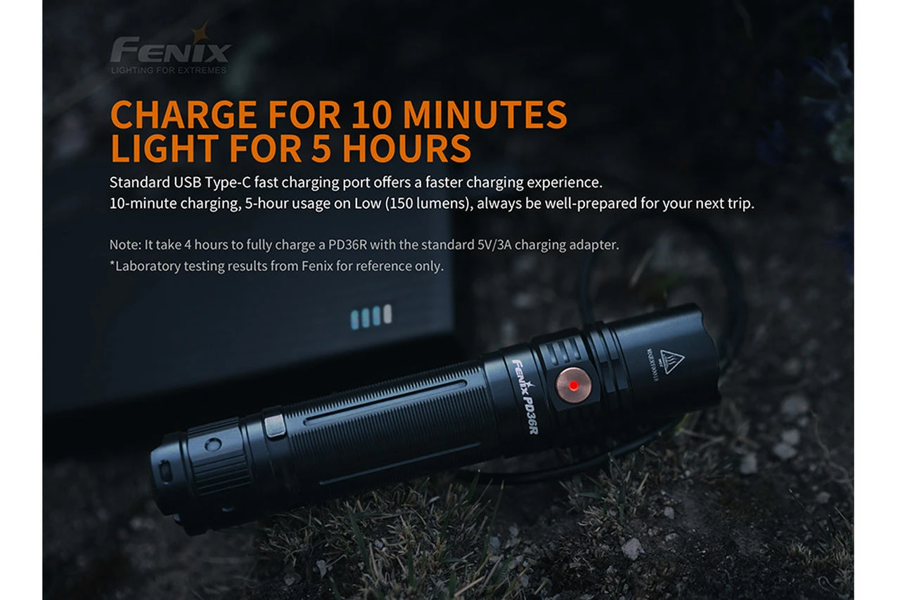 Fenix PD36R Luminus SST40 LED Flashlight Black 19 Fenix PD36R Luminus SST40 LED Flashlight Black - Image 17