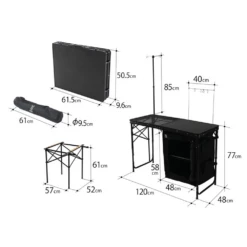DoD Cooking King Table -Outdoor Gear Shop TB5 723 BK 5