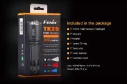 Fenix TK25 LED Flashlight RB Version Black -Outdoor Gear Shop TK25RB Hunting Flashlight Included