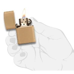 Zippo 204 Brushed Solid Brass - Refillable Windproof Lighter -Outdoor Gear Shop zippo 204 5