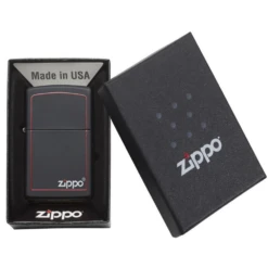 Zippo 218ZB Classic Black And Red Zippo - Refillable Windproof Lighter -Outdoor Gear Shop zippo 218zb 2