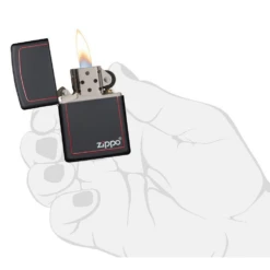Zippo 218ZB Classic Black And Red Zippo - Refillable Windproof Lighter -Outdoor Gear Shop zippo 218zb 3