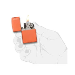 Zippo 231ZL Orange Matte With Zippo Logo - Windproof Lighter -Outdoor Gear Shop zippo 231ZL 5