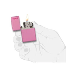 Zippo 238ZL Pink Matte With Zippo Logo - Refillable Windproof Lighter -Outdoor Gear Shop zippo 238zl 4